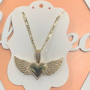 Heart with wings necklaces